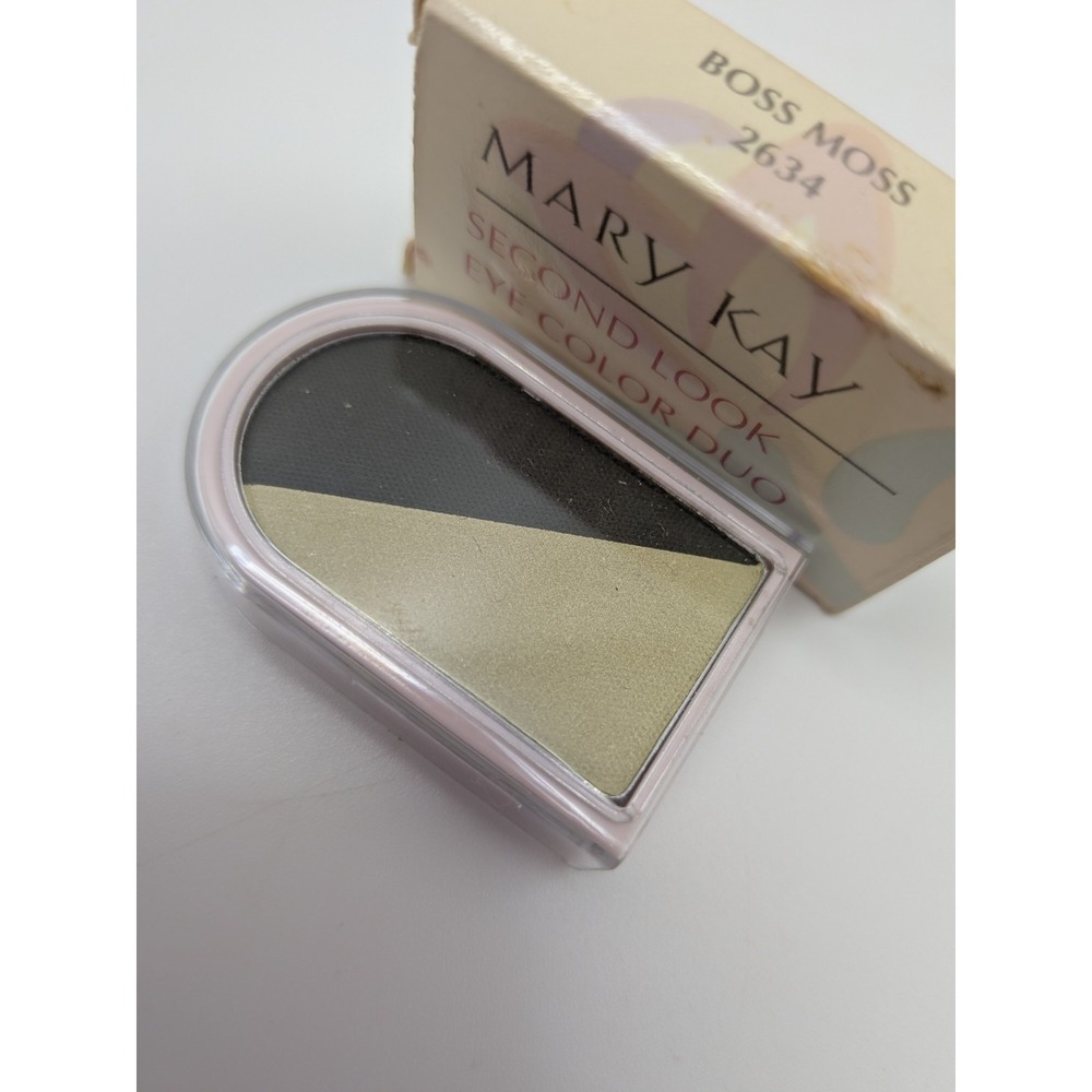 MARY KAY Second Look Eyeshadow Powder BOSS MOSS Duet 2634 0.07 oz In Box Vintage - Picture 2 of 8